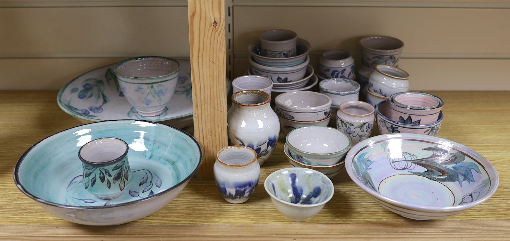 A quantity of modern lustre pottery